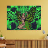 Vlindervrouw Canvas Afdruk (Insitu (Woonkamer))