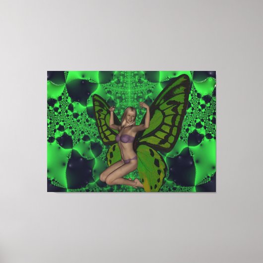 Vlindervrouw Canvas Afdruk (Voorkant)