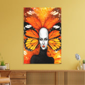 Vlindervrouw Canvas Print (Insitu (Woonkamer))