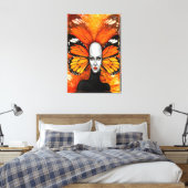 Vlindervrouw Canvas Print (Insitu (Slaapkamer))