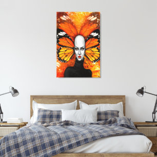 Vlindervrouw Canvas Print