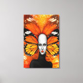 Vlindervrouw Canvas Print (Voorkant)
