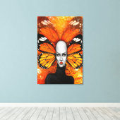 Vlindervrouw Canvas Print (Insitu (Houten vloer))