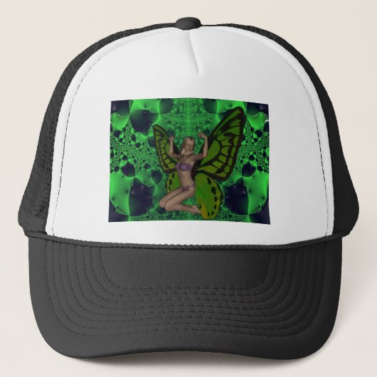 Vlindervrouw Trucker Pet (Voorkant)