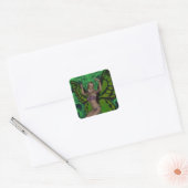 Vlindervrouw Vierkante Sticker (Envelop)