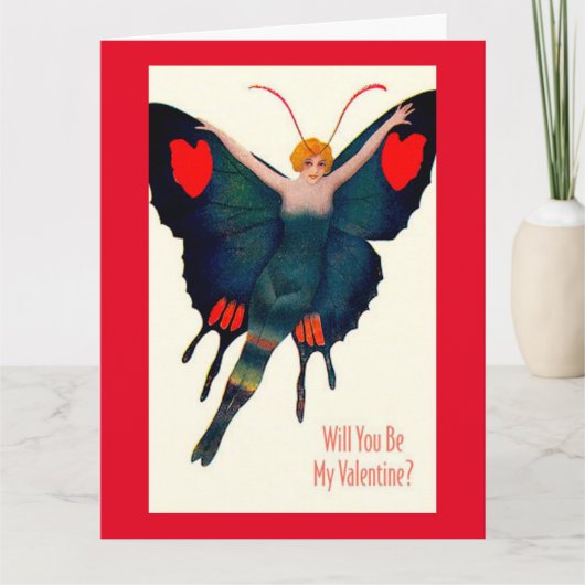 vlindervrouwe Valentijn Kaart (Voorkant)