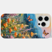 Vlinderweide kleurrijke geschilderde IPhone case (Achterkant (horizontaal))