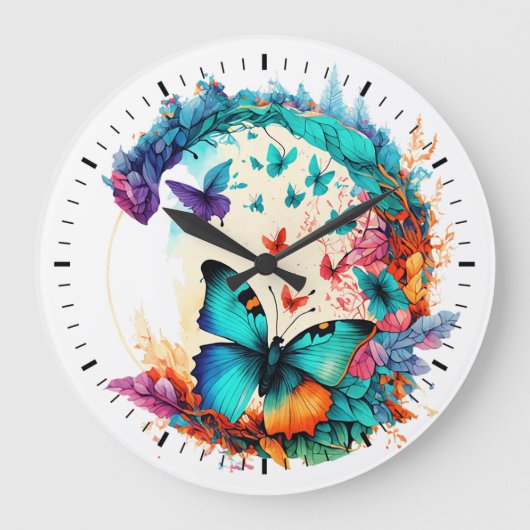 Vlinderwhimsy Grote Klok (Voorkant)