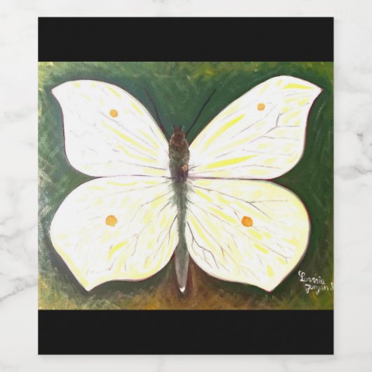 Vlinderwijn etiket (Enkel label)