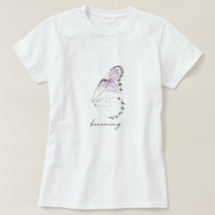 vlinderwordende-vlinder vleugel t-shirt