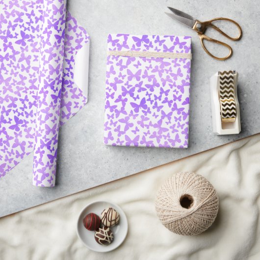 Vlinderworp (lavendel) cadeaupapier (Crafts)