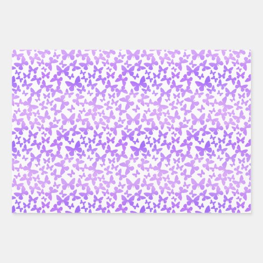 Vlinderworp (lavendel) inpakpapier vel (Voorkant)
