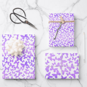 Vlinderworp (lavendel) inpakpapier vel
