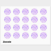 Vlinderworp (lavendel) ronde sticker (Vel)