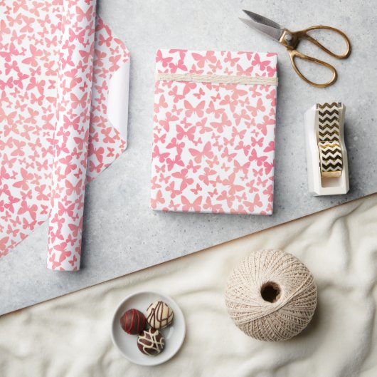 Vlinderworp (perzik) cadeaupapier (Crafts)