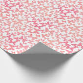 Vlinderworp (perzik) cadeaupapier (Hoek)