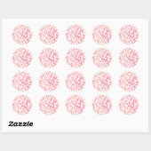 Vlinderworp (perzik) ronde sticker (Vel)