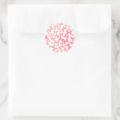 Vlinderworp (perzik) ronde sticker (Tas)