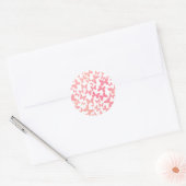 Vlinderworp (perzik) ronde sticker (Envelop)