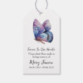 Vlinderzaadpakket Memorial begrafenis Cadeaulabel (Voorkant)