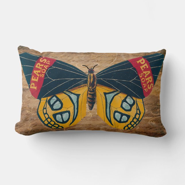  vlinderzeep Advertisement Pear's Zeep Kussen (Voorkant)