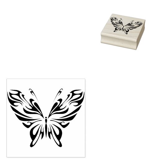 vlinderzegel voor abstracte kunst rubberstempel (Gestempeld)