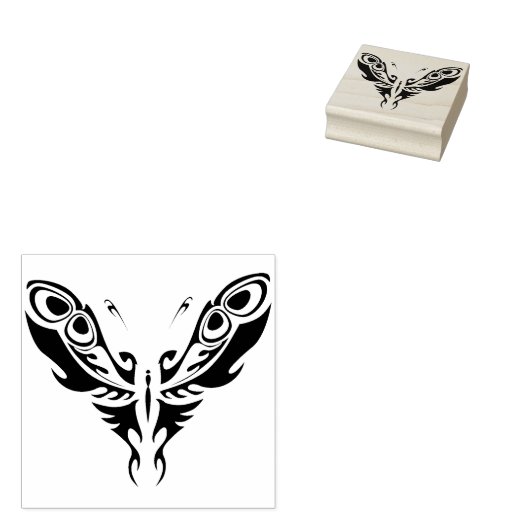 vlinderzegel voor abstracte kunst rubberstempel (Gestempeld)