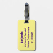 Vlingo trio cartoon bagagelabel (Achterkant verticaal)