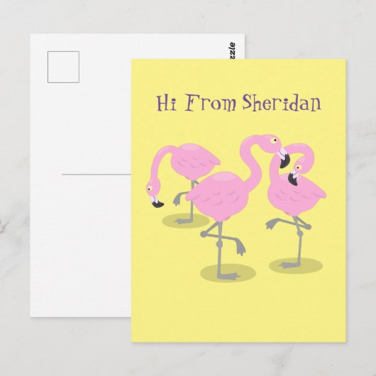 Vlingo trio cartoon briefkaart (Voorkant / Achterkant)