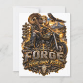 VLLC Forge Your Own Road Motorcycle Biker Skeleton (Achterkant)