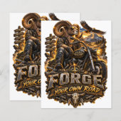 VLLC Forge Your Own Road Motorcycle Biker Skeleton (Voorkant / Achterkant)