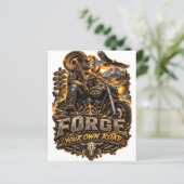 VLLC Forge Your Own Road Motorcycle Biker Skeleton (Staand voorkant)