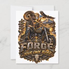 VLLC Forge Your Own Road Motorcycle Biker Skeleton