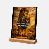VLLC Lion Vs Wolf Motivational Quote Lion King Wal Acryl Bord (Hoek)