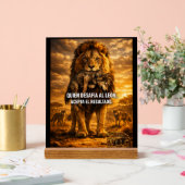 VLLC Lion Vs Wolf Motivational Quote Lion King Wal Acryl Bord (Huwelijk)