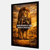 VLLC Lion Vs Wolf Motivational Quote Lion King Wal Acryl Bord (Hoek)