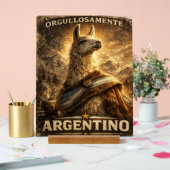 VLLC Orgullosamente Argentino Llama Mate Patriotic Acryl Bord (Huwelijk)