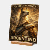 VLLC Orgullosamente Argentino Llama Mate Patriotic Acryl Bord (Hoek)