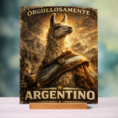 VLLC Orgullosamente Argentino Llama Mate Patriotic Acryl Bord (Neutraal)