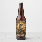 VLLC Orgullosamente Argentino Llama Mate Patriotic Bier Etiket (Voorkant)