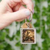VLLC Orgullosamente Argentino Llama Mate Patriotic Sleutelhanger (Hand)
