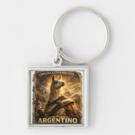 VLLC Orgullosamente Argentino Llama Mate Patriotic Sleutelhanger