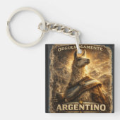 VLLC Orgullosamente Argentino Llama Mate Patriotic Sleutelhanger (voorkant)
