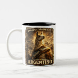 VLLC Orgullosamente Argentino Llama Mate Patriotic Tweekleurige Koffiemok