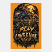 VLLC Play The Long Game Motivation Alligator Art Acryl Bord (Voorkant)