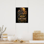 VLLC Play The Long Game Motivation Alligator Art Poster (Keuken)