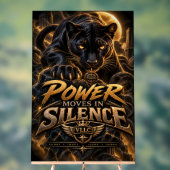 VLLC Power Moves In Silence Black Panther Motivati Acryl Bord (Neutraal)