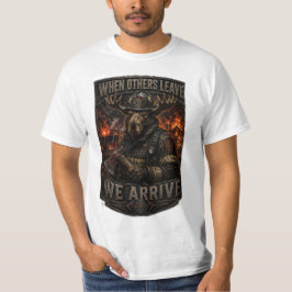 VLLC When Others Leave We Arrive Firefighter Moose T-shirt