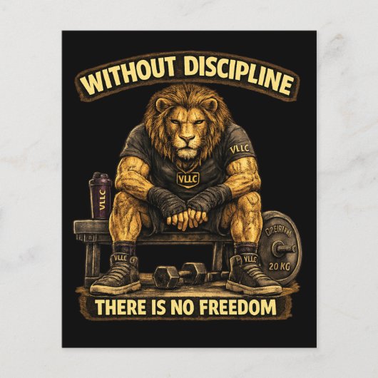 VLLC Without Discipline There Is No Freedom Gym Flyer (Voorkant)