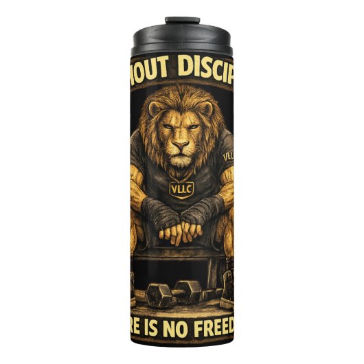 VLLC Without Discipline There Is No Freedom Gym  Thermosbeker (Voorkant)